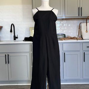 Reformed Black Jumpsuit with Square Neckline and Square Back Size Large